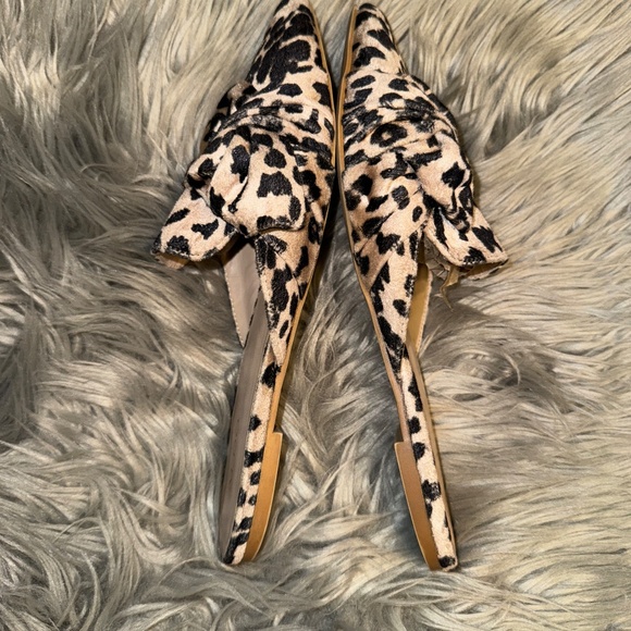 EUC Aldo Leopard Print Knotted Pointed Toe Mule Flats Size 8.5 - Picture 5 of 11